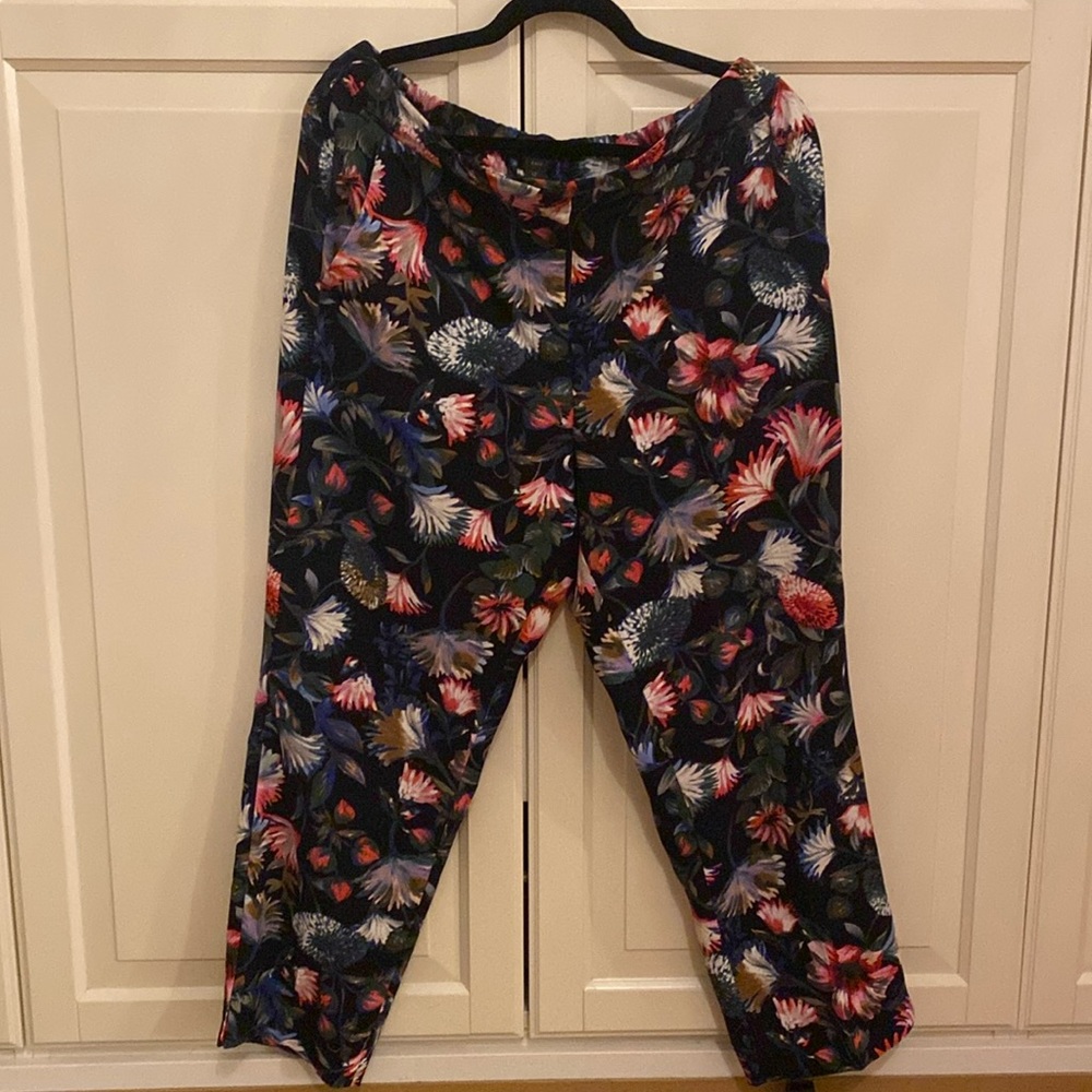 J Crew floral pattern ankle length pants